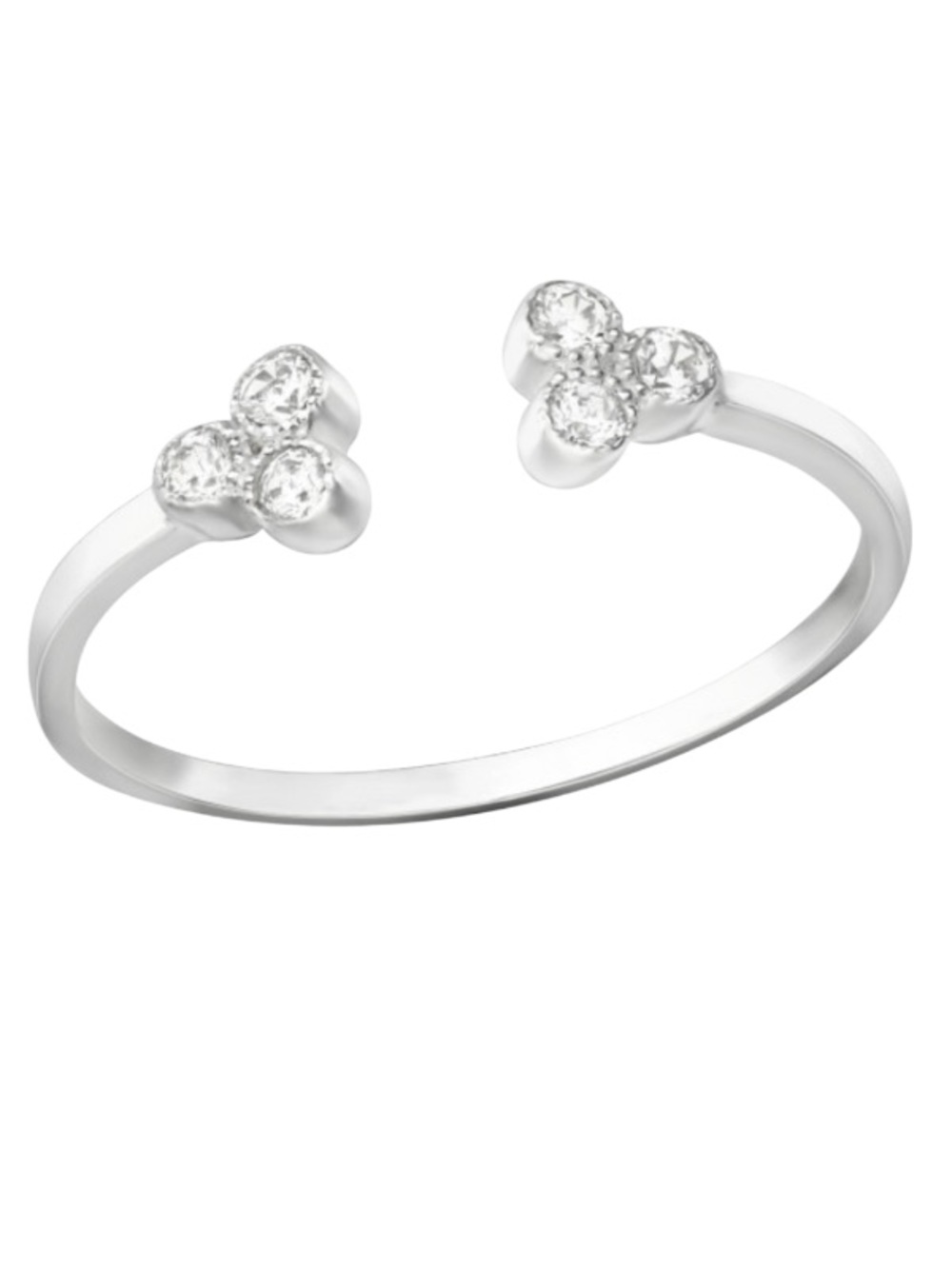 Sterling Silver Adjustable Sparkling Stone Toe Ring